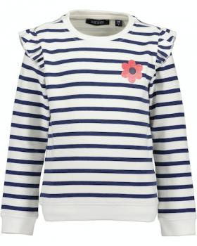 Sweater Blume blau gestreift 122